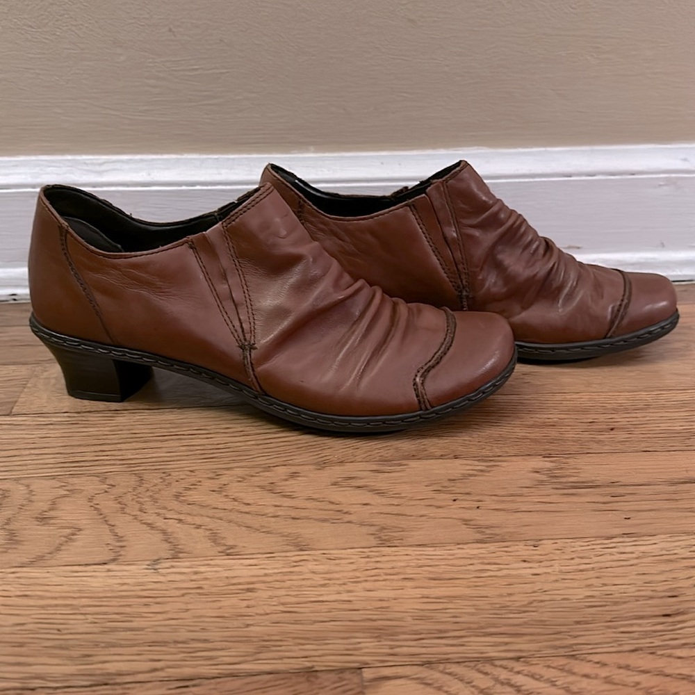 Rieker leather slip-ons